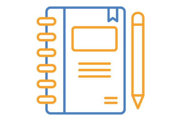A Practical Guide to the Notebook Blue Orange Line Icon for Modern Design