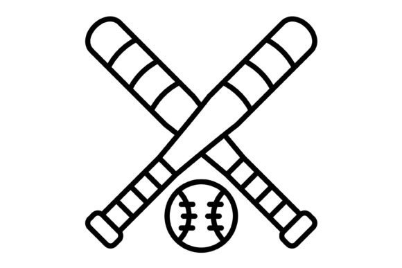 Baseball Outline Icon: A Versatile Design Asset