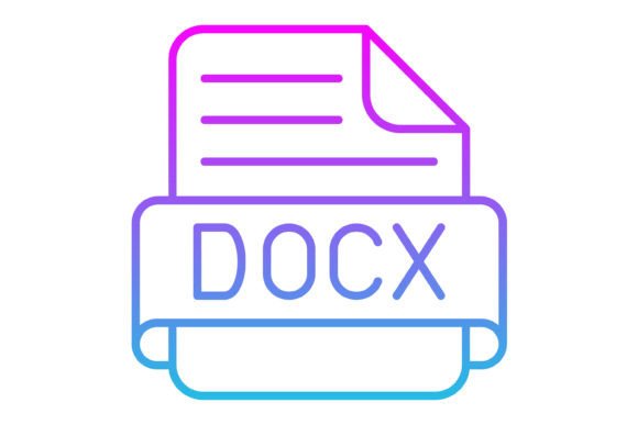 Docx File Line Gradient Icon: Modernize Your Digital Toolbox