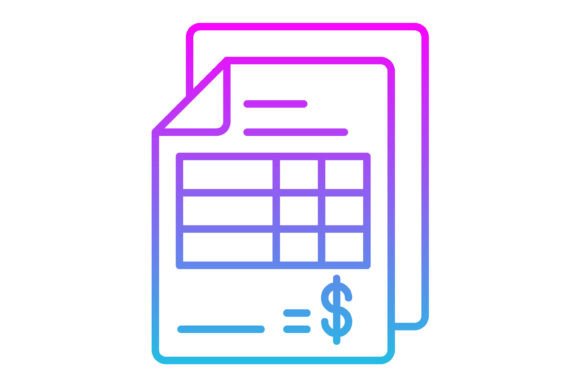 Invoice Line Gradient Icon: A Complete Design Asset for Modern Creators
