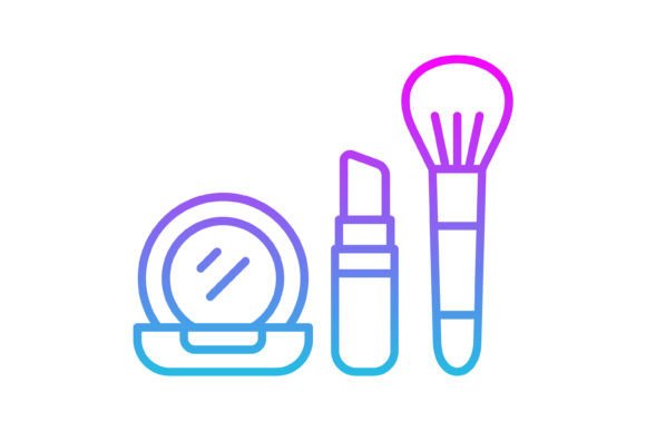 Makeup Line Gradient Icon: A Versatile Design Asset