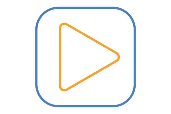 Play Blue Orange Line Icon: Versatile Graphics for Modern Digital Projects