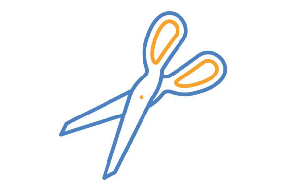 Scissor Blue Orange Line Icon: A Design Essential