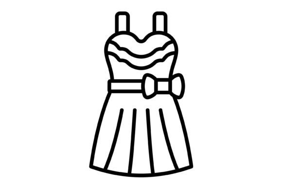 Strategic Use of the Wedding Dress Outline Icon for Professional Projects